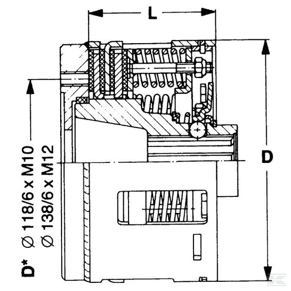 5614251120 Муфта фрикционная EK96/4 120daNm