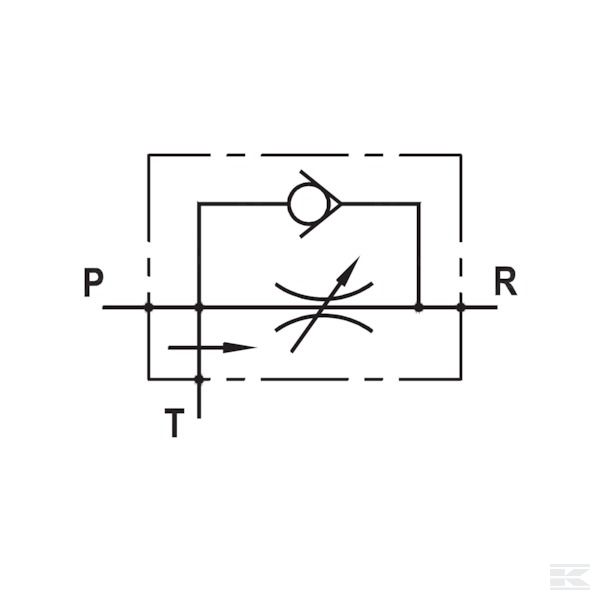 FPRFU34R 3-ход. рег. пот.,своб.обр. ход