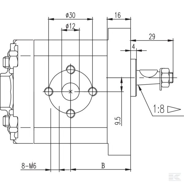 GP101S3030C18EGP Шест.гидром. р.1 1,1см3 S C18E