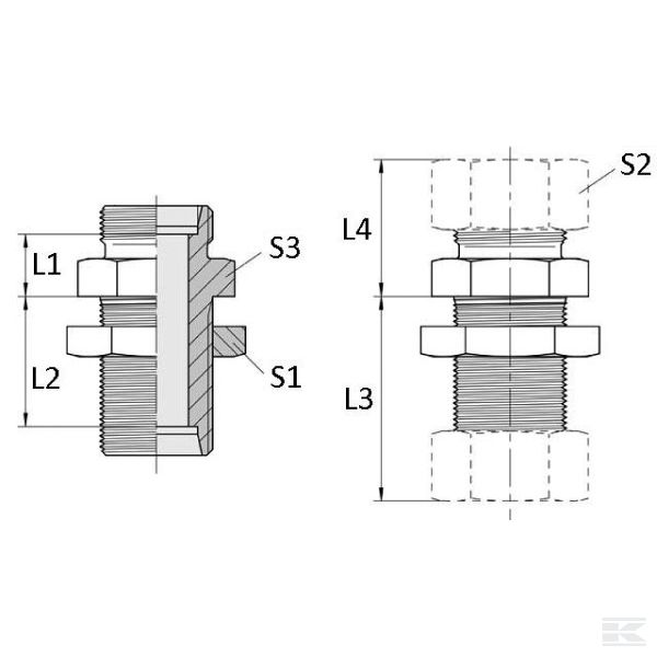UAG21CLNE Переб. резьб. соед. UAG21CLNE