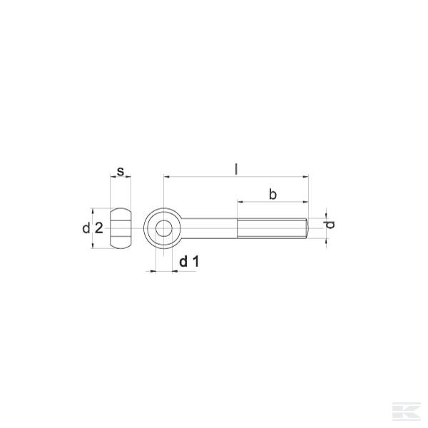 444B840 Болт с проушиной M8x40 оцинк.