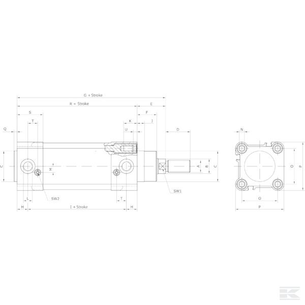DN125100CM Стандартный цилиндр