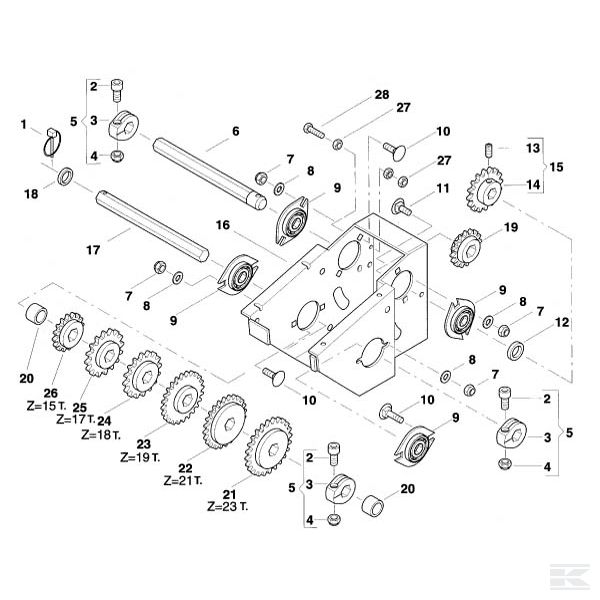 AC820788 Звездочки цепи Z=17 Accord