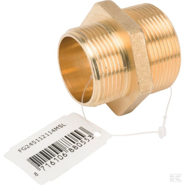 FG245112114MSL Переходник 2xНар.р. 1 1/2" x 1 1/4"
