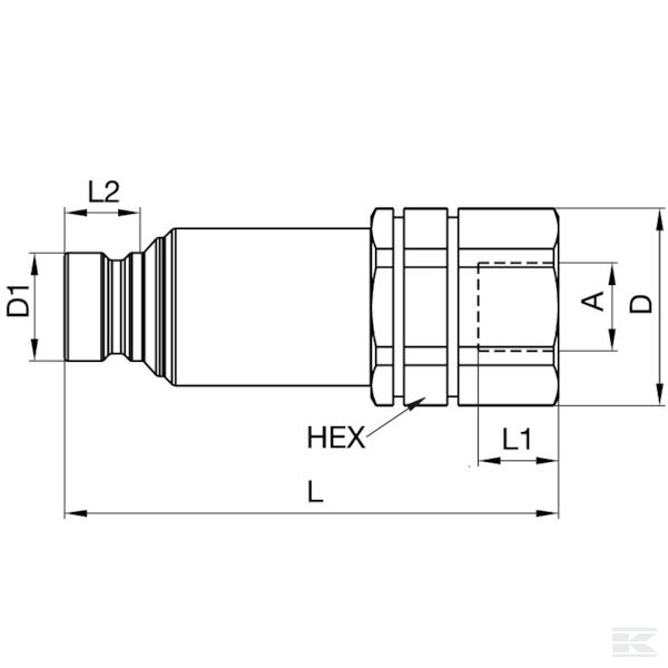 FEC75212FB 3/4" ниппель