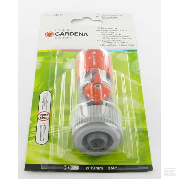 GA2943 Патрубок с устройством регулировки и блокировки 3/4"