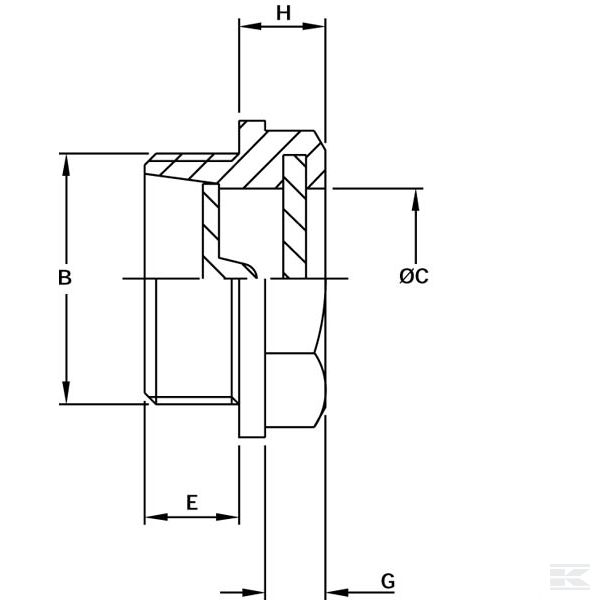 LCP08M Смотровое стекло 1/2 BSP