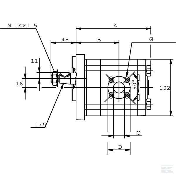 PLP206D355B2 Насос шестеренчатый Polaris 20