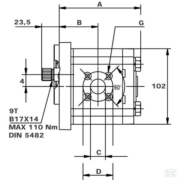 PLP2014D012B2 Насос шестеренчатый Polaris 20