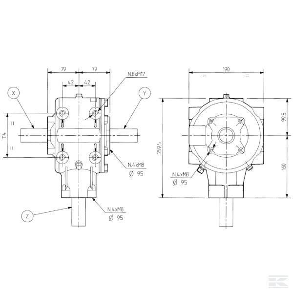 43509304006 Передача T-304A, 1:1,93 - 40,4KW