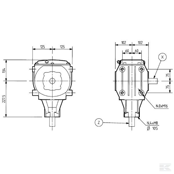 262309 Редуктор T-22F 4,11:1