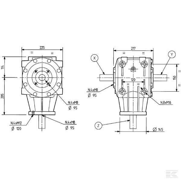 290020 Редуктор T-290A 2,42:1