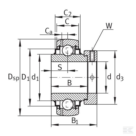 GE90KRRB Вставка подшипника