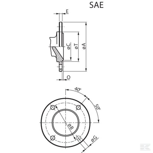 EDS07100050 Поперечно-свертная муфта A=100 L=116