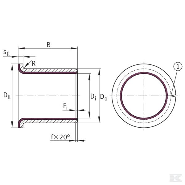 EGF08075E40 Опорная втулка