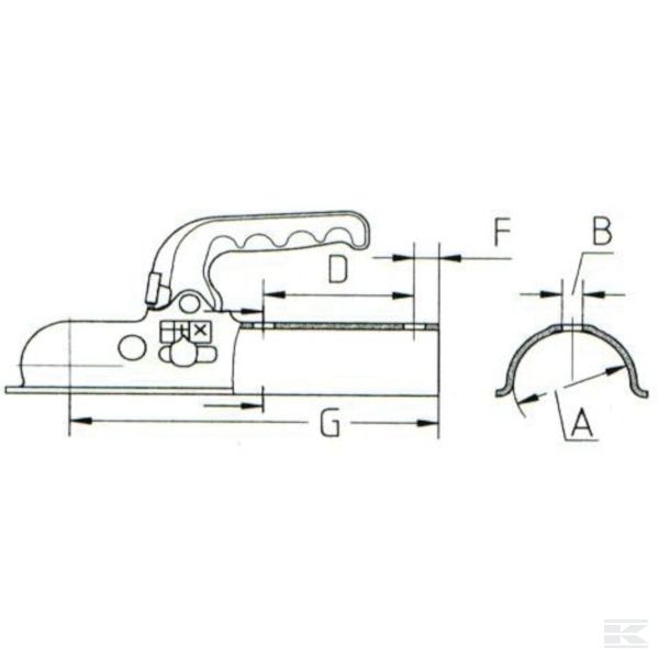 EM80F Муфта шариковая 800 кг 60 мм