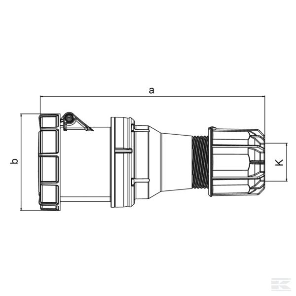 EM82456 соединитель CEE, 125A, 5P