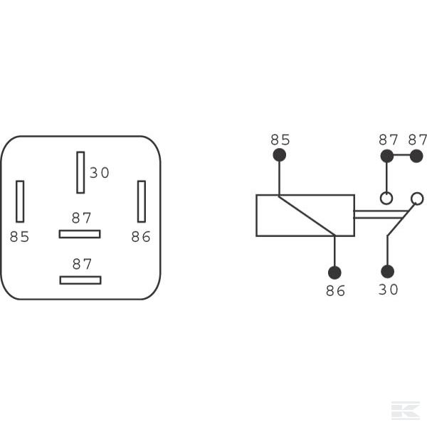 KREL610102P001 Мини-реле 12В 30A