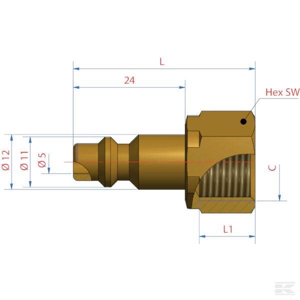 ESA38NIR +Quick coupl.plug fem. BSP 3/8