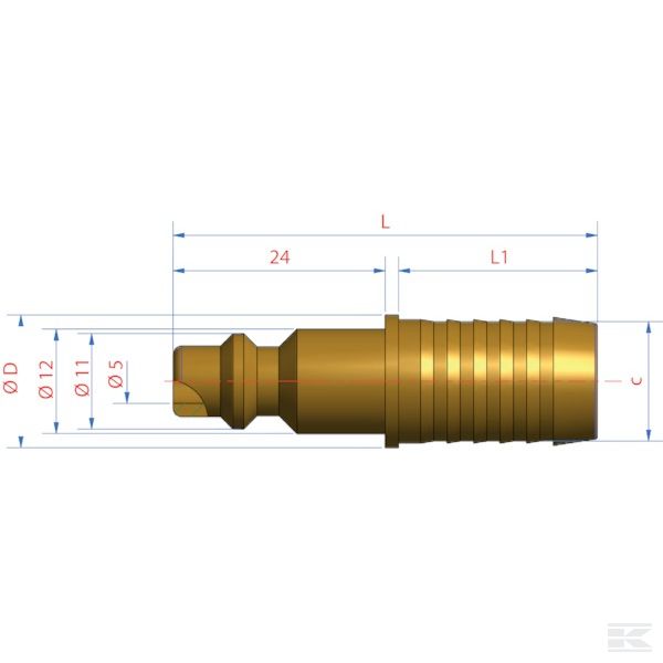 ESA13S +Quick coupl.plug+hose end 13m