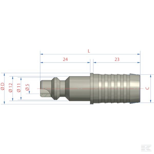 ESAI10SS +Quick coupl.plug+hose end 10m