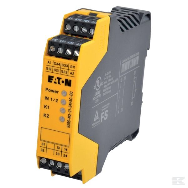 ESR5NO2124VACDC Реле предохр., 2 Кан., Eaton