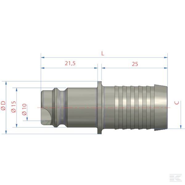 ESIG9SS +Quick coupl.plug+hose end 8mm