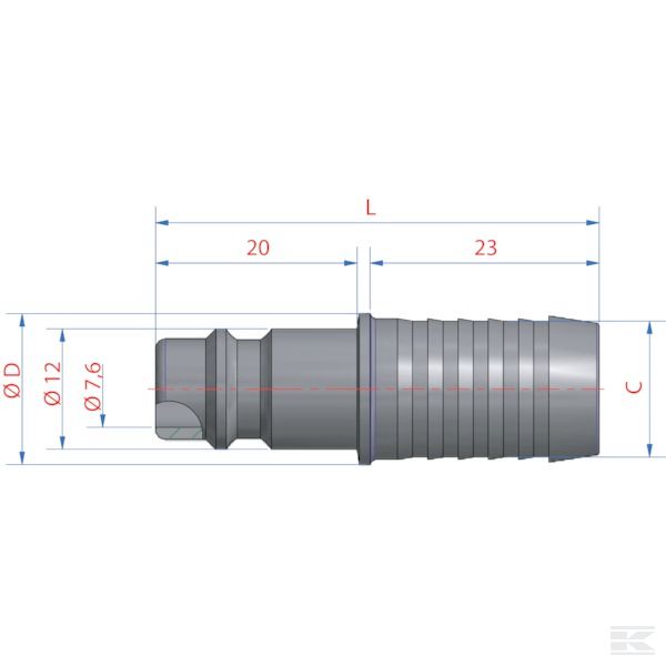 ESI10SS +Quick coupl.plug+hose end 10m