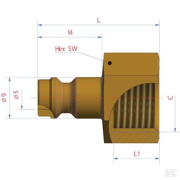 ESM38NI +Quick coupl.plug fem. BSP 3/8