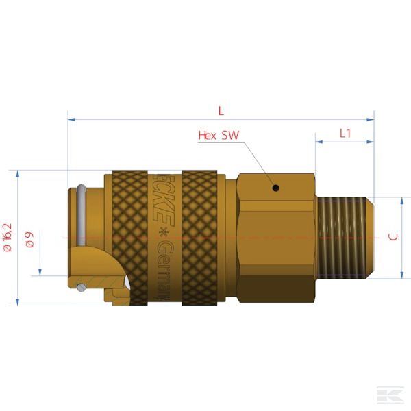 ESM18AAB +Quick coupling male BSP 1/8"