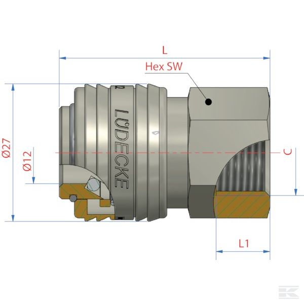 ESN38I +Quick coupling fem. BSP 3/8"