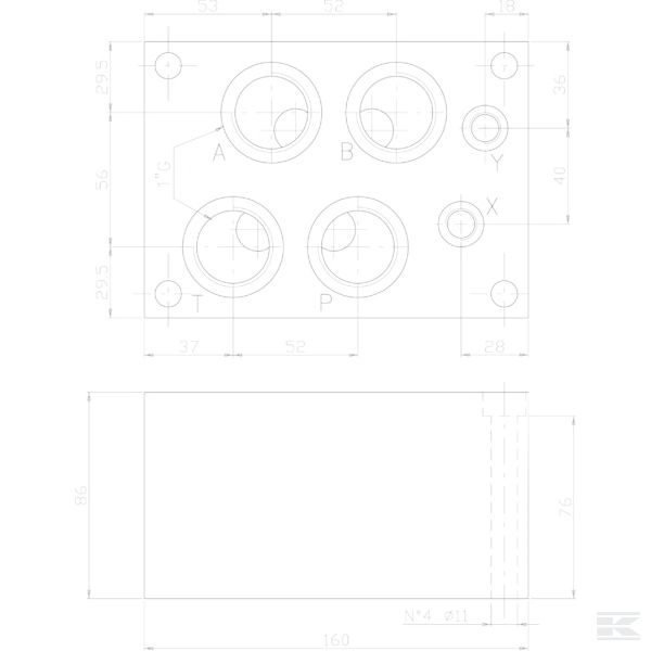 ES7A10P Плита опорная 1"
