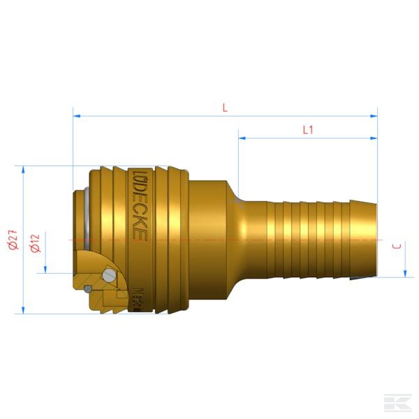 ES6TAB +Quick coupler hose end 6 mm