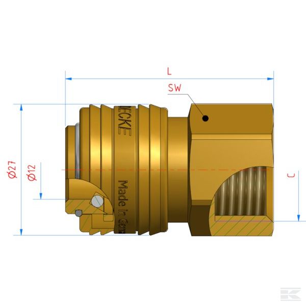 ES12IAB +Quick coupler G 1/2" female