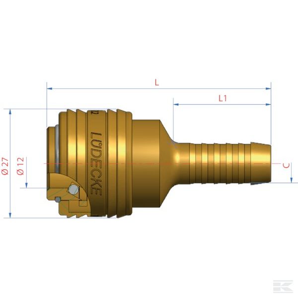 ES9T +Quick coupling hose end 9mm