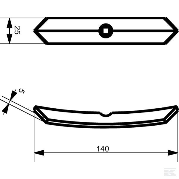 E19935Z Лапа культиватора 25x5 Rau