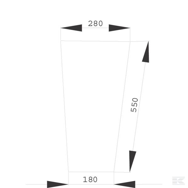 D4002 Стекло переднее нижнее