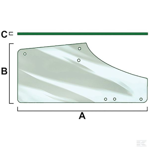 VPM7369 +RH door glass