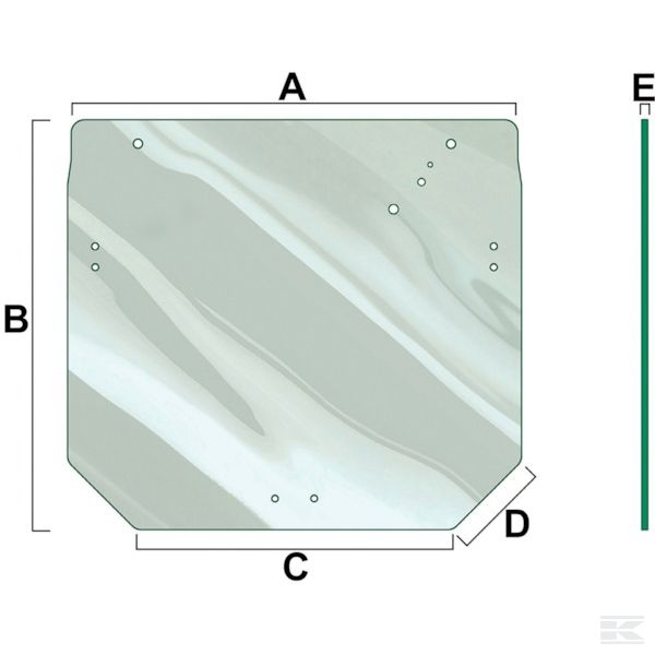 VPM7469 +Right hand door glass