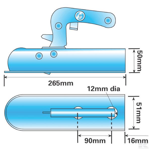 WS1001 Шар. сцеп. устр. 750кг 50/50мм