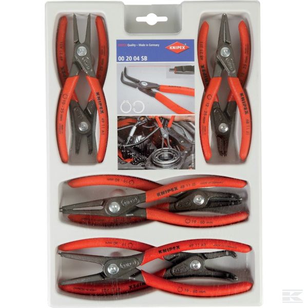 TA002004SB Набор клещей д. стопор. колец