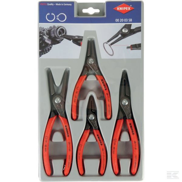 TA002003SB Набор прец. клещей для стопорных колец