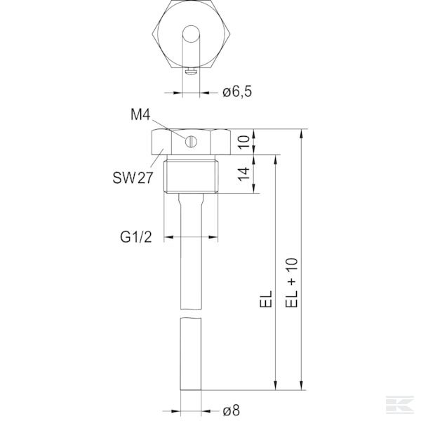 THV4A150 П. гильза TH-V4A/150 мм н.ст.