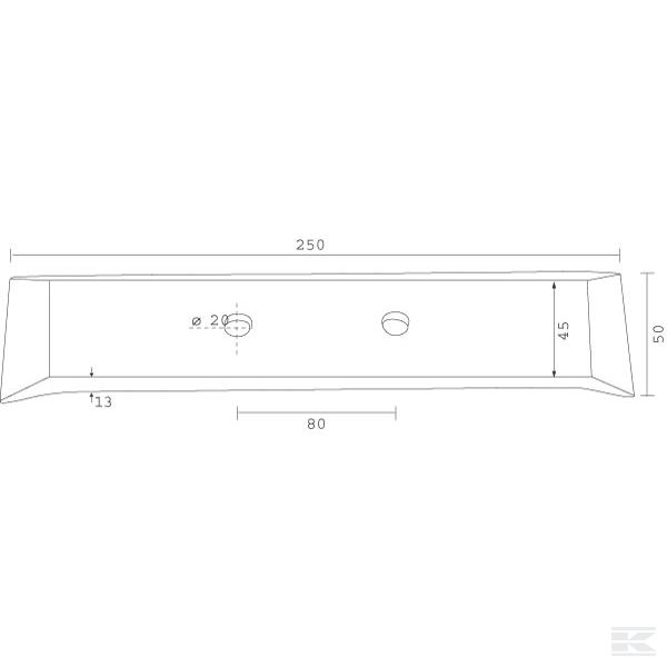 CP000003 Сошник 15x45x250