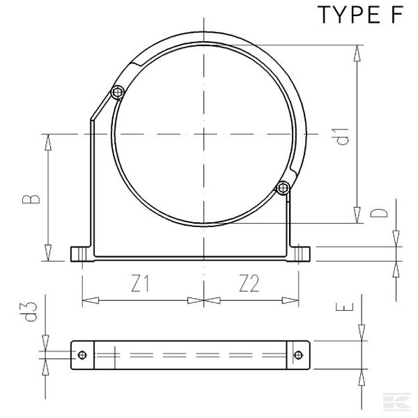 BP5062 Трубный зажим 50/62