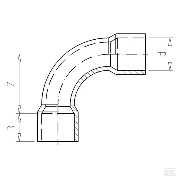 7020590 ПВХ уголок 90° 20мм