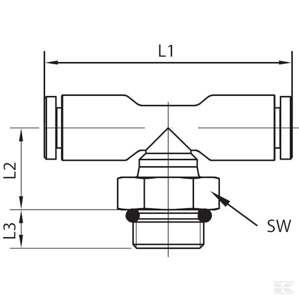 TCSS818P T-обр. штек.резьб.соед. 8x1/8"