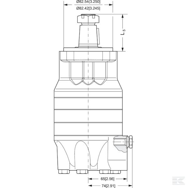 TMK160151F6060 орбитальный двигатель Вал  Ø 1