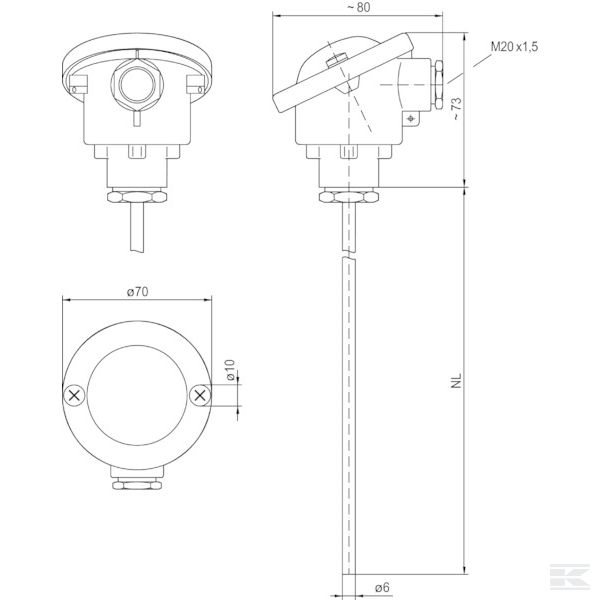 TF54PT100100 +Темп. датчик PT100 100м