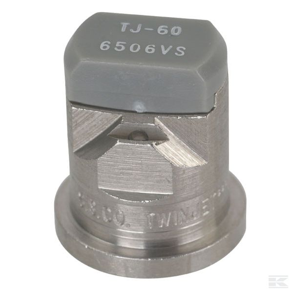 TJ606506VS Двойная плоскоструйная форсунка TJ 65° серая (хромоникелевая сталь 1.4301)